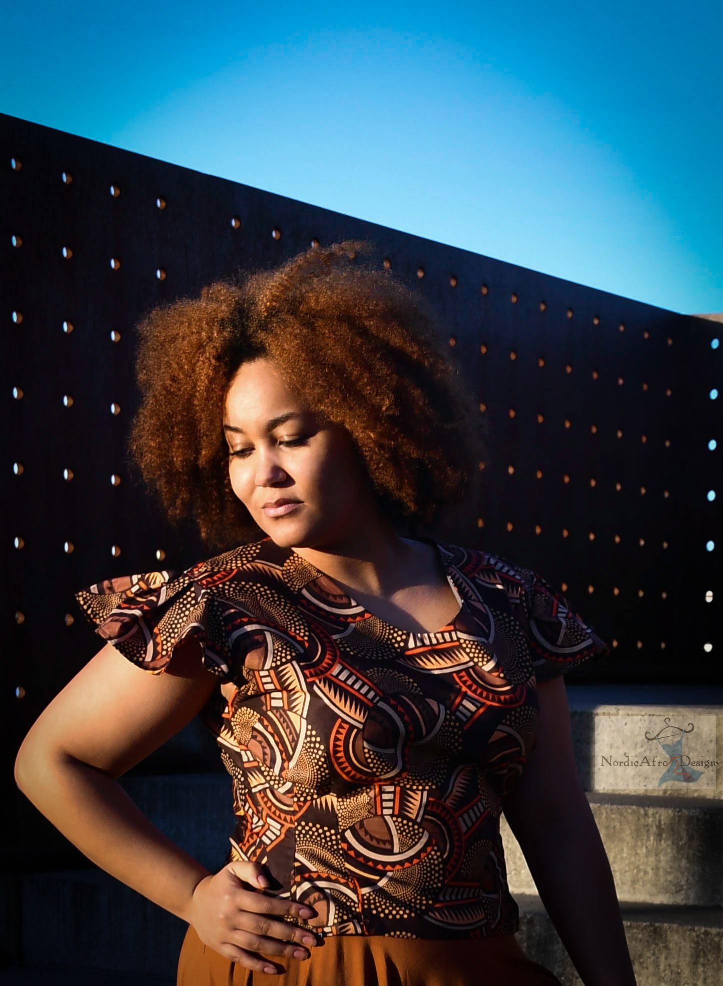 Elegant Brown Timeless and sustainable Two Piece top and skirt